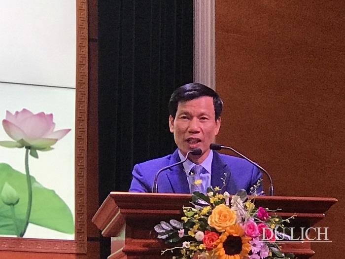 Bộ trưởng Nguyễn Ngọc Thiện phát biểu tại buổi gặp mặt